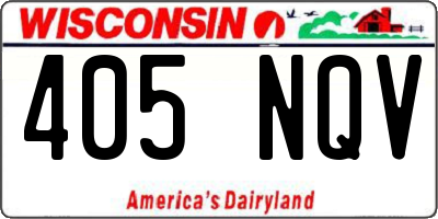WI license plate 405NQV