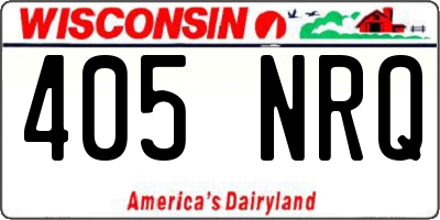 WI license plate 405NRQ