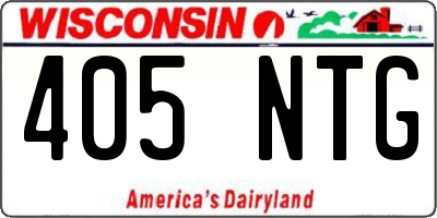 WI license plate 405NTG