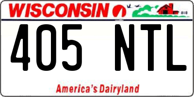 WI license plate 405NTL