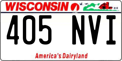 WI license plate 405NVI