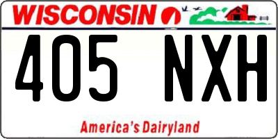 WI license plate 405NXH