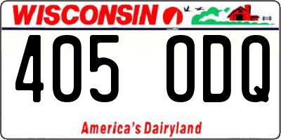 WI license plate 405ODQ