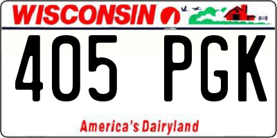 WI license plate 405PGK