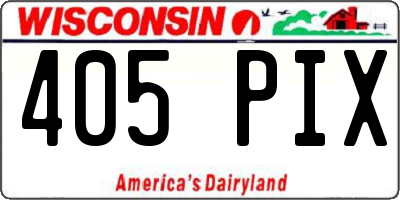 WI license plate 405PIX