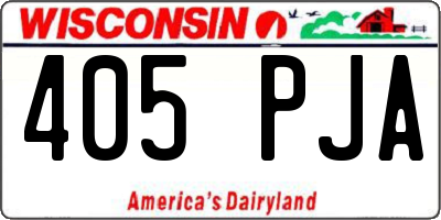 WI license plate 405PJA