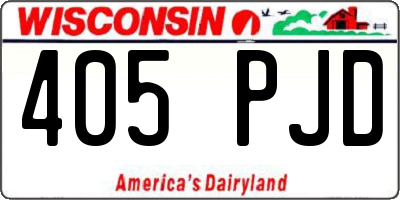 WI license plate 405PJD