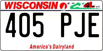WI license plate 405PJE