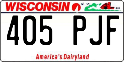WI license plate 405PJF