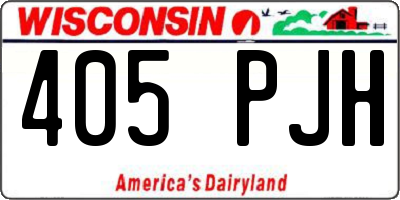 WI license plate 405PJH