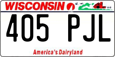 WI license plate 405PJL