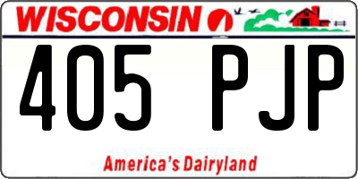 WI license plate 405PJP