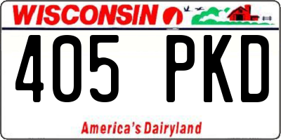 WI license plate 405PKD
