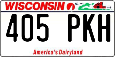 WI license plate 405PKH