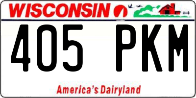 WI license plate 405PKM