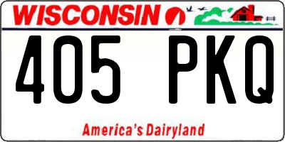 WI license plate 405PKQ