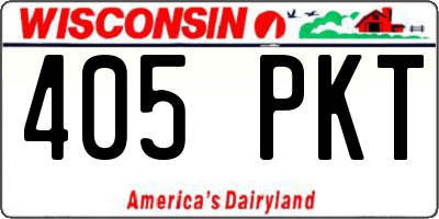 WI license plate 405PKT