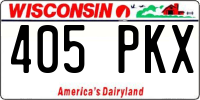 WI license plate 405PKX