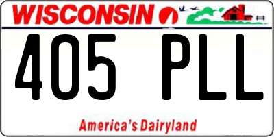 WI license plate 405PLL