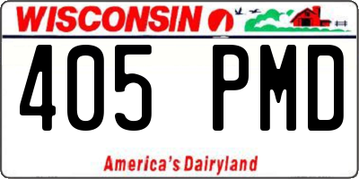 WI license plate 405PMD