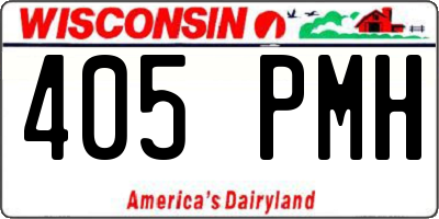 WI license plate 405PMH