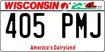 WI license plate 405PMJ