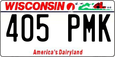 WI license plate 405PMK