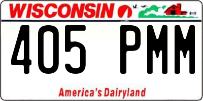 WI license plate 405PMM