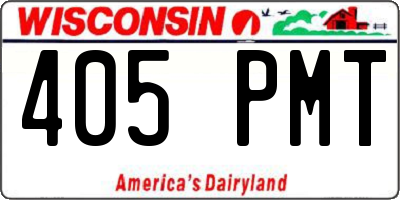 WI license plate 405PMT