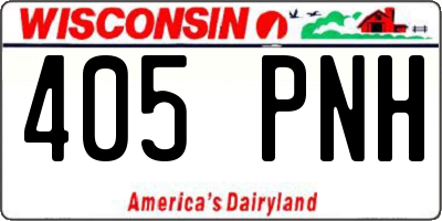 WI license plate 405PNH