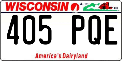 WI license plate 405PQE