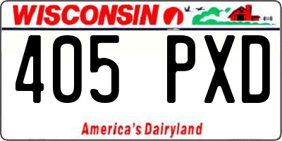 WI license plate 405PXD