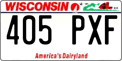 WI license plate 405PXF