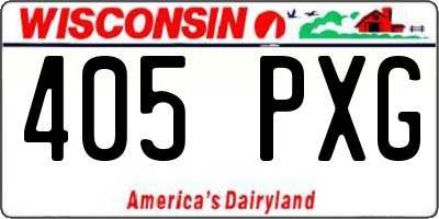 WI license plate 405PXG