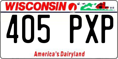 WI license plate 405PXP