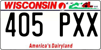 WI license plate 405PXX