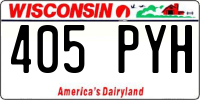 WI license plate 405PYH
