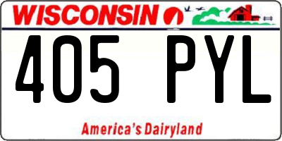 WI license plate 405PYL