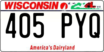 WI license plate 405PYQ