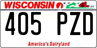WI license plate 405PZD