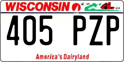 WI license plate 405PZP
