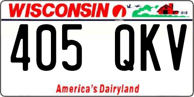 WI license plate 405QKV