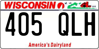 WI license plate 405QLH