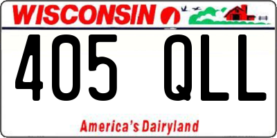 WI license plate 405QLL