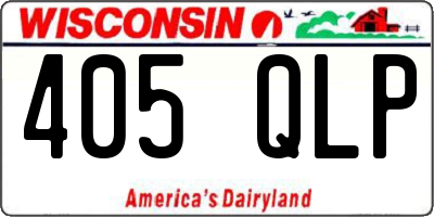 WI license plate 405QLP