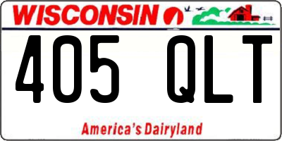 WI license plate 405QLT