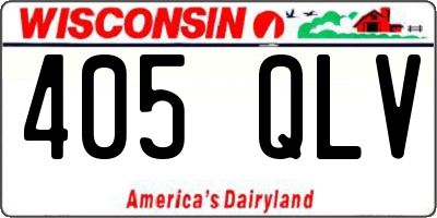 WI license plate 405QLV