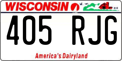 WI license plate 405RJG
