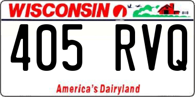 WI license plate 405RVQ