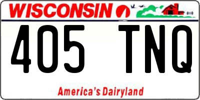 WI license plate 405TNQ